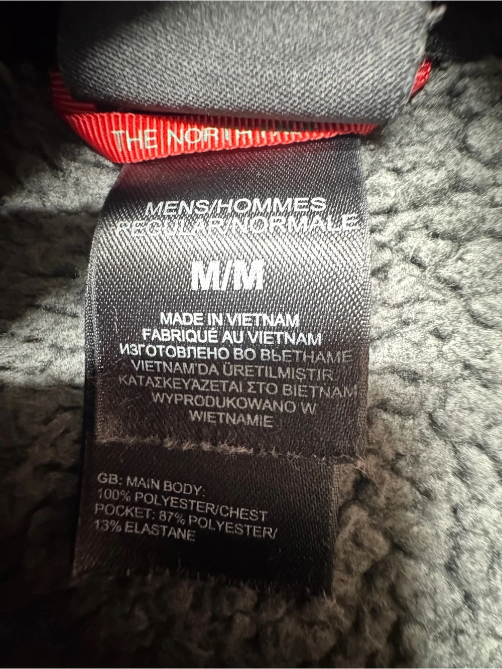 The North Face Jacket Mens Medium Black Chimborazo Sherpa Lined Full Zip Fleece